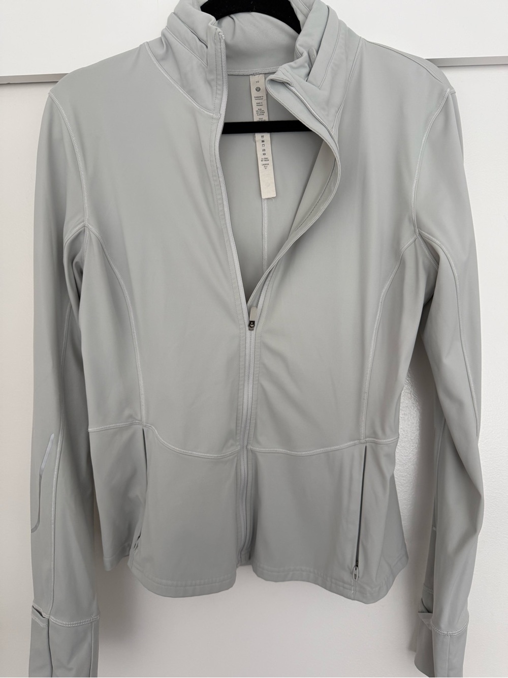 lululemon athletica Light Gray Zip-Up Utility Jacket